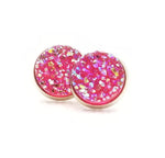 Hot Pink Druzy-Style Studs - Avery + Emory Designs