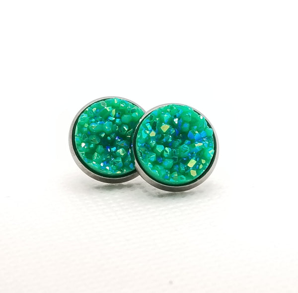 Emerald Druzy-Style Studs | February Earring of the Month! - Avery + Emory Designs