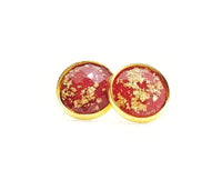 Maroon and Gold Druzy-Style Studs - Avery + Emory Designs