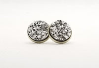 Light Silver Druzy-Style Studs - Avery + Emory Designs