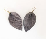 Grey Leather Elephant Earrings - Avery + Emory Designs