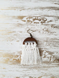 Caitlyn - Wooden Half Circle and Macrame Earrings - Avery + Emory Designs