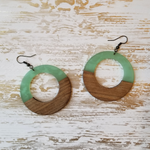 Wood and Resin Hoop Earrings - Avery + Emory Designs